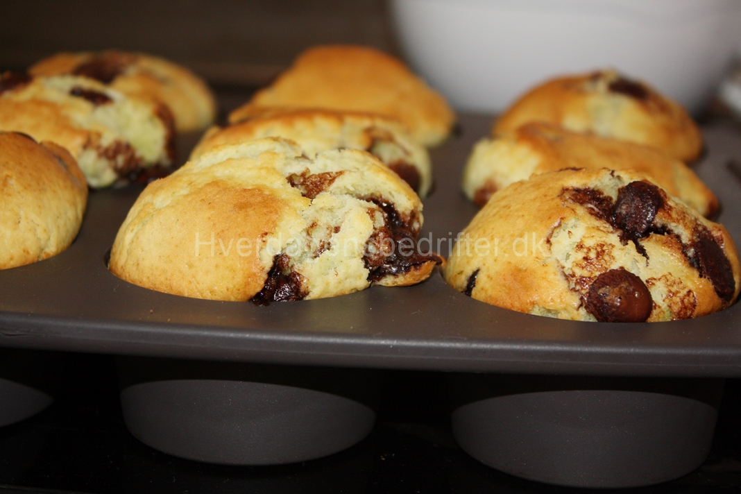 Pebermynte chokolade muffins